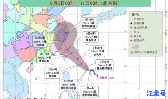 浙江上虞市台风 利奇马台风