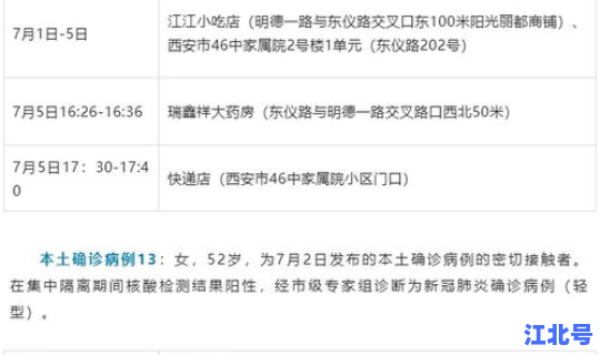 西安新增1例本土确诊轨迹(西安确诊人员活动轨迹)
