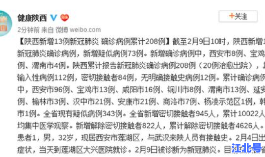 西安今天确诊新型肺炎病例？新冠肺炎确诊人数