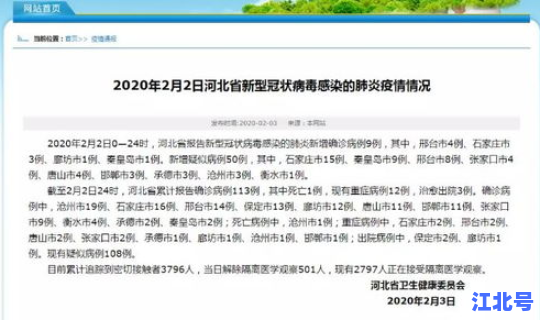 河北目前有几例新型肺炎疫情 最近河北发生什么新疫情