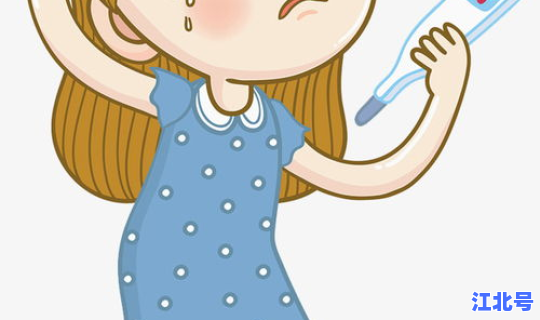 疫情漫画插画作品，感冒发烧漫画图