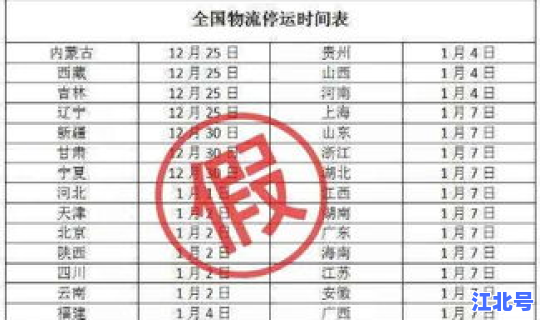 快递停运时间表查询？快递最晚什么时候停运