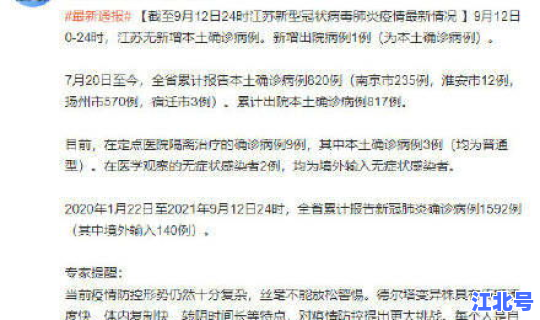 江苏新增本土确诊病例1例 ，江苏常见病患病率