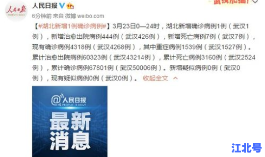 湖北新增确诊病例1例(湖北新增病例最新消息)