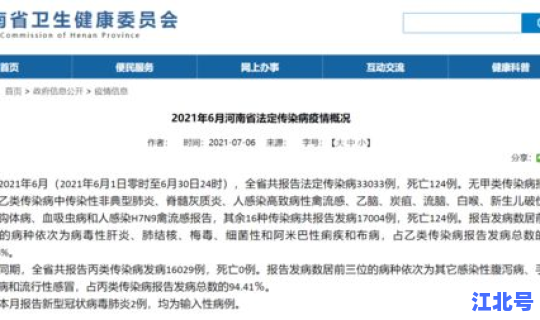 洛阳疫情报告最新 河南发布最新传染疫情报告