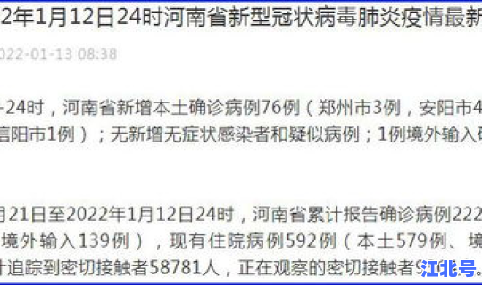 河南今日新增本土确诊41例，河南新增本土病例疫情最新消息