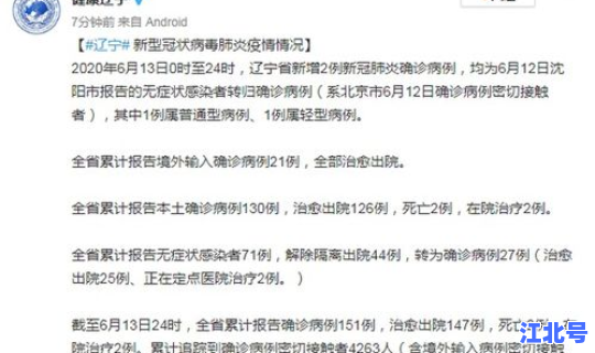辽宁昨日新增确诊病例详情 辽宁感染艾滋病人数