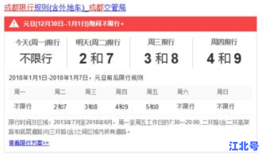 成都限号新规则 成都限号政策