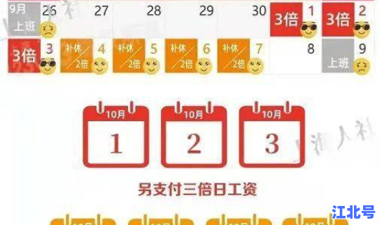 2021年国庆法定假日加班费(国庆加班几倍工资)