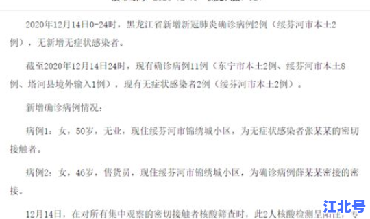 黑龙江新增病例23例(黑龙江疾控中心官网)